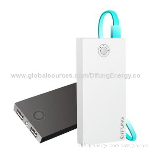 6,000mAh Mobile Power Banks with 2.1A Dual-USB Output, CE, RoHS, FCC and PSE Marks